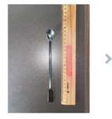 16 cm Çift Uçlu Paslanmaz Çelik Laboratuvar Kaşığı - 1