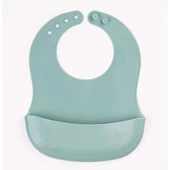 MDB Yeşil 3’lü Silikon Yemek Seti – Önlük + Diş Kaşıyıcılı Kaşık + Vakumlu Tabak thumbnail 3