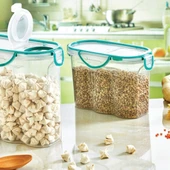 Kilitli Kapaklı Contalı Hava,Su Sıvı Geçirmez 1,2 Litre Erzak Saklama Kabı-SA580 (5250) thumbnail 2