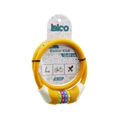 ŞİFRELİ KALIN BİSİKLET KİLİT ÇELİK TEL TURUNCU RENKLİ KILIF 12MMX80CM (5250) - 1