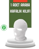 Kışlık Araç Koltuk Başlık Koruyucu Komik Maske Tasarımlı - 1