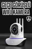 Ev Kamerası Wifi Kamerası Video Kayıt Çift Yönlü Hareket Sensörü Bebek thumbnail 1