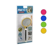 ORTA BOY YUVARLAK=8.7CM DUŞ BAŞLIK KADEMELİ VAKUMLU KROM GÖVDE-RENK.KENAR-BEYAZ ZEMİNSAP:14CM (5250) - 1