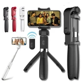 Selfie Stick L01 Bluetooth Kumandalı Selfie Çubuğu Tripod Monopod (5250) - 1