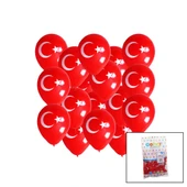 BAYRAKLI BALON  10 İNÇ - 26CM - 100PCS (5250) - 1