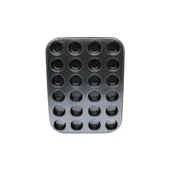 24 GÖZLÜ METAL - SİYAH MUFFIN KEK KALIBI (5250) - 1