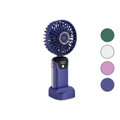 LED GÖSTERGELİ TYPE-C ŞARJLI MİNİ EL FANI SABİT BAŞLIK 5-KADEME HIZ TELEFONLUKLU M.ÜSTÜ AYAK VANTİLATÖR (5250) - 1