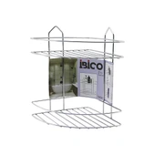 2 KATLI - ÜÇGEN   KROM   METAL  BANYO KÖŞELİK - DUŞKABİN RAF (5250) - 2