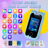 Çocuklar İçin Telefon Şeklinde Fotoğraf Makinesi | Dokunmatik, Çift Kameralı, 32 GB Hafıza Kartlı - 4