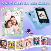 Çocuklar İçin Telefon Şeklinde Fotoğraf Makinesi | Dokunmatik, Çift Kameralı, 32 GB Hafıza Kartlı - 5