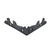 Antika Tarz Dekoratif Pirinç Lale Köşe Gönye - Yan, 105x105 Mm, Oksit - 1