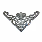 Dekoratif Köşe Süsü, Köşelik - Büyük, 31x55mm, Nikel, 100 Adet - 1