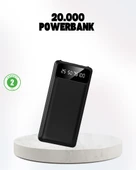 Çoklu Güvenlik Korumalı 20.000 mAh Powerbank Fener Özellikli - 1