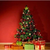180 Cm Yılbaşı Ağacı 580 Gür Dallı Metal Gövde Metal Ayak 100 Süs Hediyeli - 1
