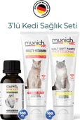 Munich Vet 3’lü Kedi Seti Tüy Sağlığı DAmlASI(50ml) Malt PASTA(100gr) Multi Vitamin PASTA(100gr) thumbnail 1