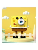 Sünger Bob Tasarımlı Çocuk Dijital Fotoğraf Makinesi | 32 GB Kartlı, Çift Kameralı, 40 MP, 1080P - 2