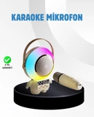 Renkli Işıklı Astronot Mini Bluetooth Speaker ve Karaoke Mikrofon - 1