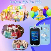 Çocuklar İçin Telefon Şeklinde Fotoğraf Makinesi | Dokunmatik, Çift Kameralı, 32 GB Hafıza Kartlı - 10