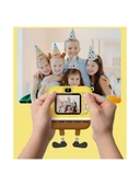 Sünger Bob Tasarımlı Çocuk Dijital Fotoğraf Makinesi | 32 GB Kartlı, Çift Kameralı, 40 MP, 1080P - 3