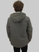 Erkek Kışlık İçi Kürklü Sabit Kapüşonlu Vizon Kaban Parka thumbnail 2