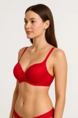Dolgulu Balenli Fiyonklu Sütyen 2’li Set,Kırmızı,Ten – Şık ve Rahat thumbnail 3