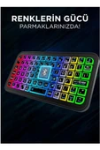 Mini Klavye Smarttv Işıklı Bluetooth Kablosuz Televizyon Ps3 Dizüstü Tabletler Ve Telefonlar İçin - 3