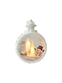 üç mumlu yılbaşı kardan adam kandil thumbnail 3