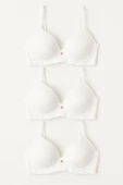 Lazer Kesim Hafif Destekli Ekru Sütyen 3’lü Set – Şık ve Rahat thumbnail 1