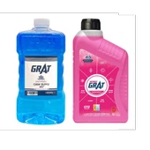 Organik Premium Kırmızı Antifriz 1 LT + Kışlık Cam Suyu Antifrizi 1 LT (-20°C) thumbnail 2