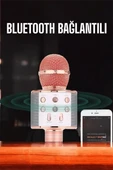 Kablosuz Bluetooth Karaoke Mikrofon USB ve AUX Girişli, Yüksek Ses Kalitesi thumbnail 5