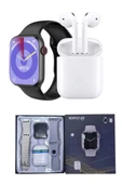 Akıllı Saat Gümüş Kasa Bluetooth Kulaklık Hediyeli Çok Fonksiyonlu İkili Set - 5