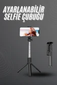 Selfie Çubuğu Tripod Bluetooth Kumandalı Selfie Çubuğu Telefon Tutucu - 1