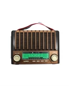 KTF-1428 Nostaljik Solar Enerjili Bluetooth Speaker – Radyo, SD/USB MP3 Çalar, Güçlü Taşınabilir Hoparlör - 5