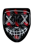 Hallowen Parti Maskesi Neon Led Işıklı Maske 3 Modlu Cadılar Bayramı Maskesi - 2