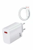 Beyaz Ultra Plus Hızlı Şarj Seti Şarj Adaptörü ve Kablosu 67W - 4