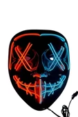 Hallowen Parti Maskesi Neon Led Işıklı Maske 3 Modlu Cadılar Bayramı Maskesi - 5
