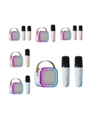 Bluetooth, USB ve AUX Girişli Çok Fonksiyonlu Karaoke Hoparlör thumbnail 4