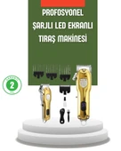 Güçlü Motorlu LCD Ekranlı Şarjlı Tıraş ve Şekillendirme Makinesi - 1