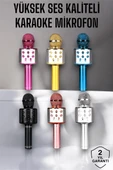 Kablosuz Bluetooth Karaoke Mikrofon USB ve AUX Girişli, Yüksek Ses Kalitesi thumbnail 2