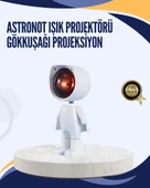 Gün Batımı Efekti Sunan Astronot LED Masa Lambası - 1