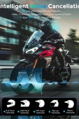 Bt68 Motosiklet Kask Bluetooth Kulaklık 1080p Kamera Ses Kontrolü Video Kayıt Özellikli İntercom - 3