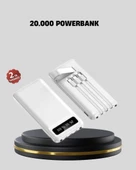 20.000 mAh 4 Çıkışlı LED Göstergeli Hızlı Şarj Powerbank - 1