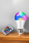 Led Ampul Enerji Dostu RGB Işıklı 100W Led Işık - 4