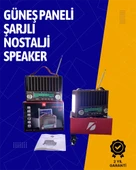 KTF-1428 Solar Enerjiyle Şarj Olabilen Bluetooth Nostalji Hoparlör – Taşınabilir, Güçlü Ses, MP3 Okuyucu - 2
