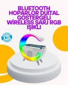 Renkli Işıklı 15W Kablosuz Şarjlı Masa Lambası - 1