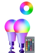 Akıllı RGB Led Ampul Led Uzaktan Kumandalı Renk Değiştiren Ampul - 3