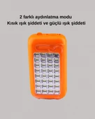 Gold Silver Güneş Enerjili Powerbank Işıldak – 10000 mAh, Taşınabilir, Suya Dayanıklı, 32 LED - 3