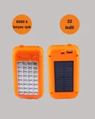 Gold Silver Güneş Enerjili Powerbank Işıldak – 10000 mAh, Taşınabilir, Suya Dayanıklı, 32 LED - 5