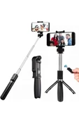 Selfie Çubuğu Tripod Bluetooth Kumandalı Selfie Çubuğu Telefon Tutucu - 2