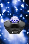 Projektör Yıldız Gece Lambası Disko Topu Bluetooth Bağlantılı Taşınabilir Şarjlı - 5